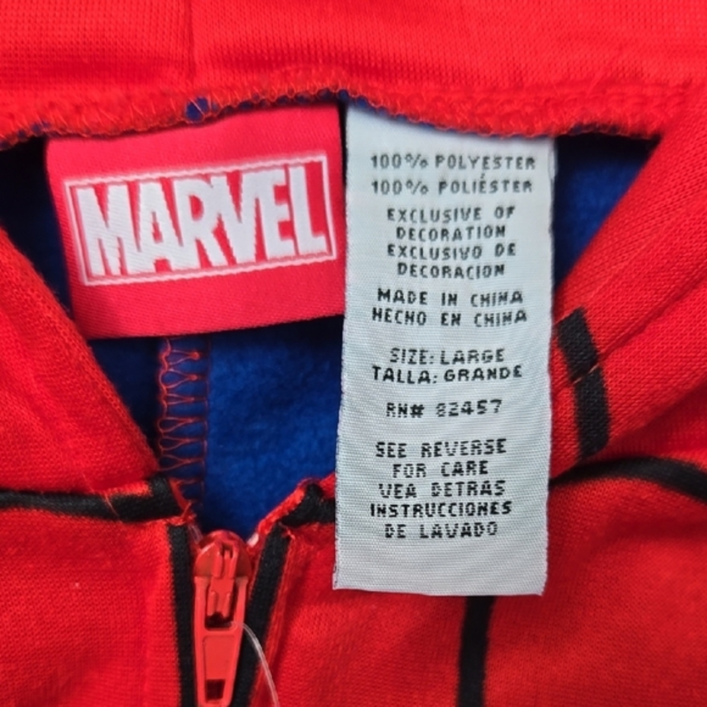 Marvel Spider-Man Red and Blue Superhero Costume Onesie - Picture 2 of 6